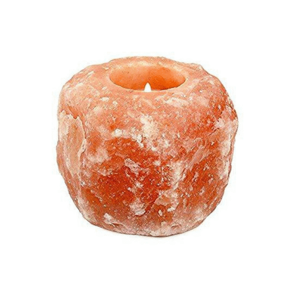 Carved Himalayan Salt Candleholder