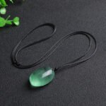 Green Fluorite Egg Pendant Necklace - Image 2