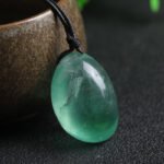 Green Fluorite Egg Pendant Necklace - Image 5