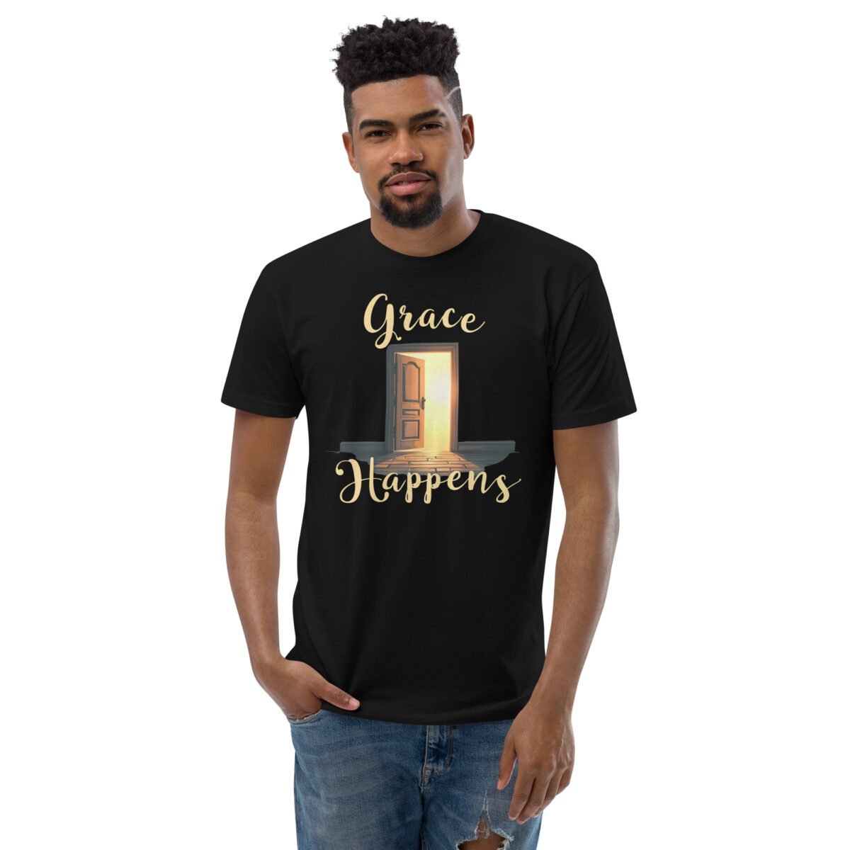 Grace Door Men’s Signature Cotton Tee - Image 2