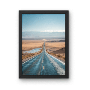 1 Golden Horizon Highway - Premium Matte Wall Art Poster 18″ x 24″ (Vertical)