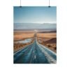 Golden Horizon Highway - Premium Matte Wall Art Poster 18″ x 24″ (Vertical)