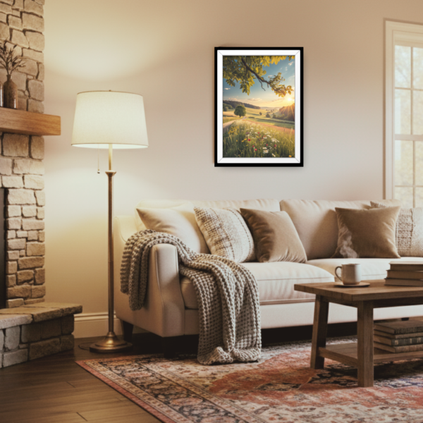 Golden Pathway Premium Matte Wall Art Poster 18″ x 24″ (Vertical)