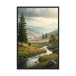 The Golden Valley Framed Matte Art Print – 24" × 36"