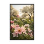 Ethereal Spring Awakening Framed Matte Art Print – 24" × 36"