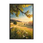 Golden Solace Framed Matte Art Print – 24" × 36"