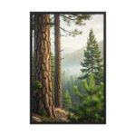Ethereal Morning Mist Framed Matte Art Print – 24" × 36"