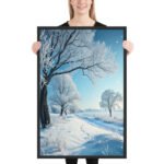 Frostbound Serenity Framed Matte Art Print – 24" × 36" - Image 2