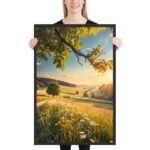 Golden Solace Framed Matte Art Print – 24" × 36" - Image 2