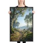 Tranquil Forest Light Framed Matte Art Print – 24" × 36" - Image 2