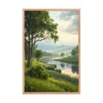 Misty Morning Serenity Framed Matte Art Print – 24" × 36" - Image 3