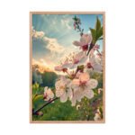 Golden Blossom Serenity Framed Matte Art Print – 24" × 36" - Image 3