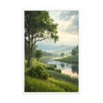 Misty Morning Serenity Framed Matte Art Print – 24" × 36" - Image 4