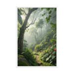 Misty Rainforest Path Framed Matte Art Print – 24" × 36" - Image 4