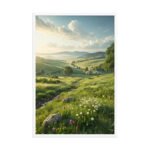 Rolling Hills & Wildflowers Framed Matte Art Print – 24" × 36" - Image 4