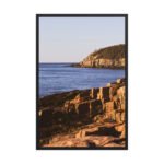 Golden Horizon Cliffs Framed Matte Art Print – 24" × 36"
