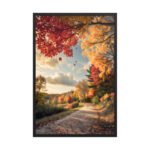 Autumn’s Golden Passage Framed Matte Art Print – 24" × 36"