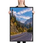 Majestic Mountain Road Framed Matte Art Print – 24" × 36" - Image 2