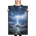 The Celestial Strike Framed Matte Art Print – 24" × 36" - Image 2