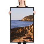 Golden Horizon Cliffs Framed Matte Art Print – 24" × 36" - Image 2