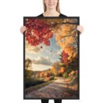 Autumn’s Golden Passage Framed Matte Art Print – 24" × 36" - Image 2