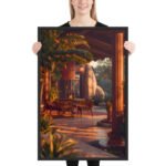 Sunlit Veranda Retreat Framed Matte Art Print – 24" × 36" - Image 2