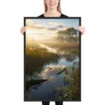 Marshland Sunrise Framed Matte Art Print – 24" × 36" - Image 2