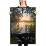 Cypress Sunrise Framed Matte Art Print – 24" × 36" - Image 2