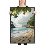 Azure Serenity Framed Matte Art Print – 24" × 36" - Image 2
