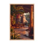 Sunlit Veranda Retreat Framed Matte Art Print – 24" × 36" - Image 3