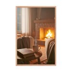 Fireside Serenity Framed Matte Art Print – 24" × 36" - Image 3