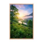 Dawn River Valley Framed Matte Art Print – 24" × 36" - Image 3