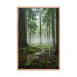 Misty Forest Stream Framed Matte Art Print – 24" × 36" - Image 3
