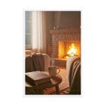 Fireside Serenity Framed Matte Art Print – 24" × 36" - Image 4