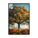 The Golden Sentinel Framed Matte Nature Fine Art Print — 24" × 36"