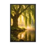 Golden Solitude Framed Matte Nature Fine Art Print — 24" × 36"
