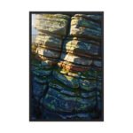Ancient Strata Geological Framed Matte, Nature Art Print — 24" × 36"