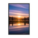 Ethereal Sunset Reflections | Framed Matte, Nature Art Print - 24" × 36"