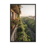 Verdant Boulevard Escape | Framed Matte, Nature Art Print - 24" × 36"