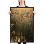 Gilded Reeds at Dawn Framed Matte Art Print – 24" × 36" - Image 2