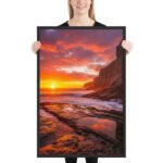 Crimson Cliffs at Dusk Framed Matte Nature Fine Art Print — 24" × 36" - Image 2
