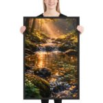 Luminous Brook Framed Matte Nature Fine Art Print — 24" × 36" - Image 2