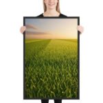 Green Field Landscape Framed Matte, Nature Art Print — 24" × 36" - Image 2