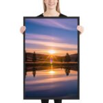 Ethereal Sunset Reflections | Framed Matte, Nature Art Print - 24" × 36" - Image 2