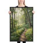 Whispering Woodland Path | Framed Matte, Nature Art Print - 24" × 36" - Image 2