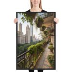 Emerald Skyline Terrace | Framed Matte, Nature Art Print - 24" × 36" - Image 2