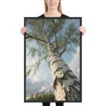Silver Birch Tree | Framed Matte, Nature Art Print - 24" × 36" - Image 2