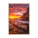 Crimson Cliffs at Dusk Framed Matte Nature Fine Art Print — 24" × 36" - Image 3