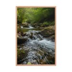 Whispering Woodland Falls Framed Matte Nature Fine Art Print — 24" × 36" - Image 3