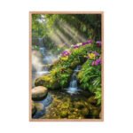 Celestial Orchid Falls Framed Matte Nature Fine Art Print — 24" × 36" - Image 3